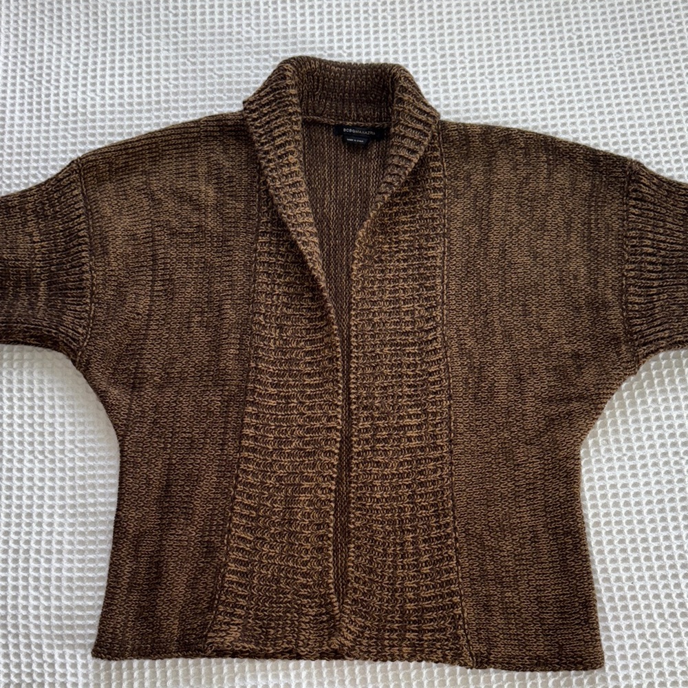 BCBGMAXAZRIA Brown Women's Short Sleeve Sweater EUC L?